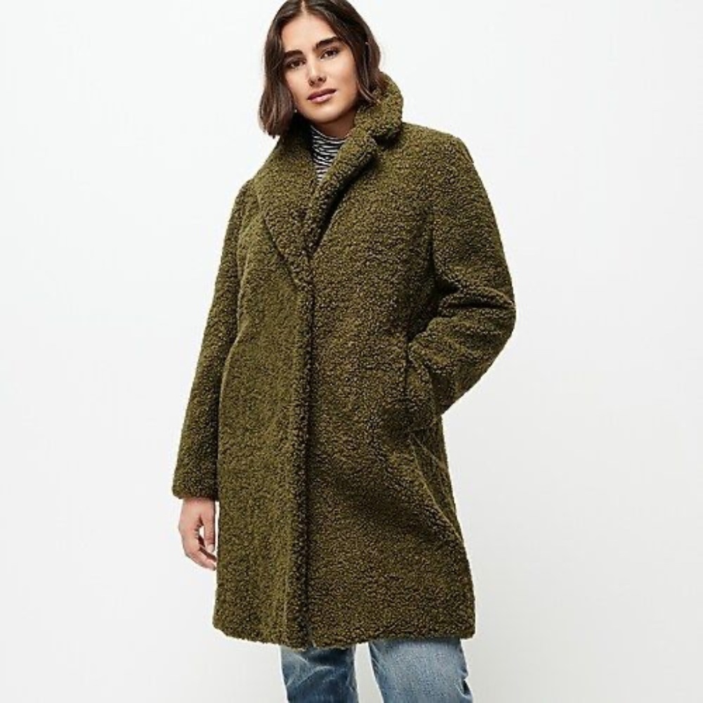 NWOT J. Crew Teddy Coat - Size S